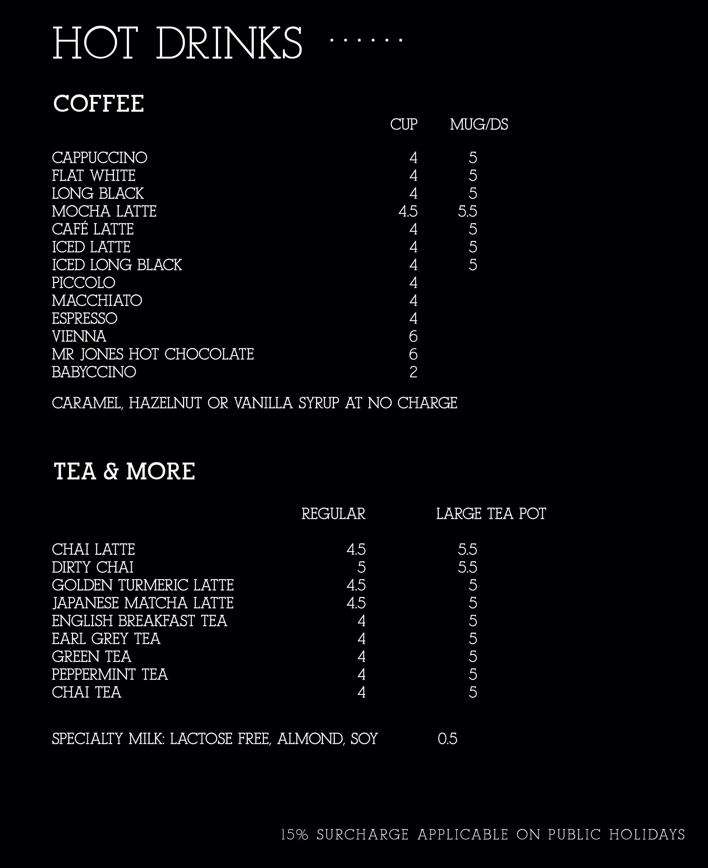 A4 Double Sided Laminated Breaky Drinks Sep 2019 Menu Copy